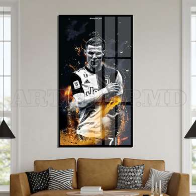 Poster - Cristiano Ronaldo, 30 x 60 см, Panza pe cadru, Sport