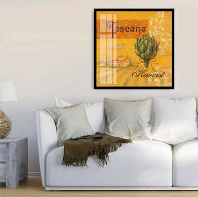Poster - Tuscany, 100 x 100 см, Framed poster, Provence