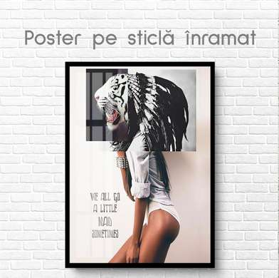 Poster - Figura unei fete, 30 x 45 см, Panza pe cadru