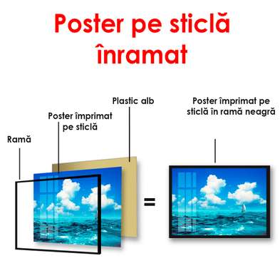 Poster - Marea cu cerul albastru, 90 x 60 см, Poster înrămat