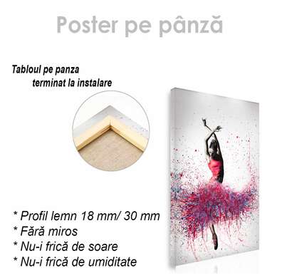 Poster - Balerină abtractă, 30 x 60 см, Panza pe cadru