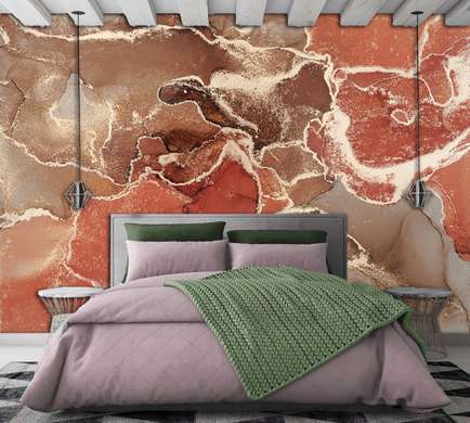 Wall Mural - Brick brown fluid abstraction