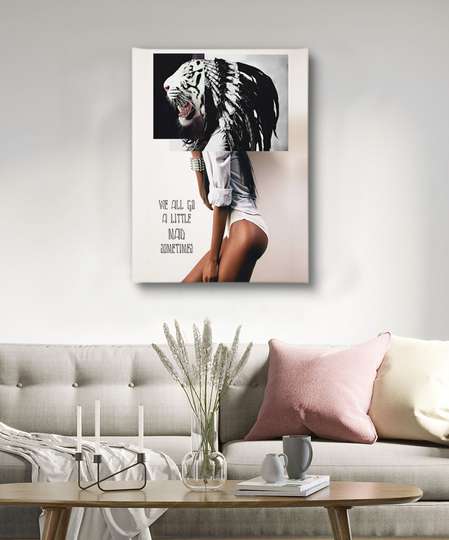 Poster - Figure of a girl, 30 x 45 см, Canvas on frame, Glamour