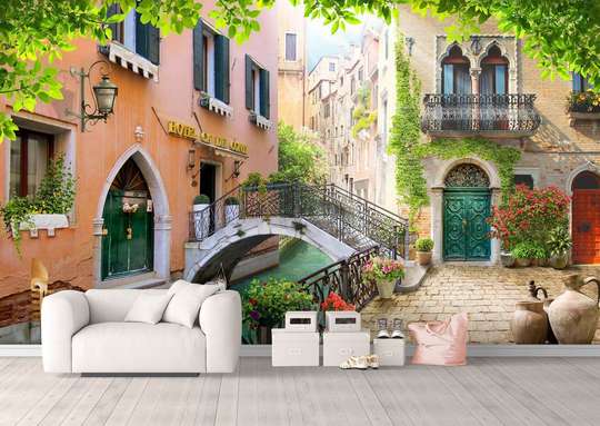 Фотообои - Красивый весенний двор в Венеции