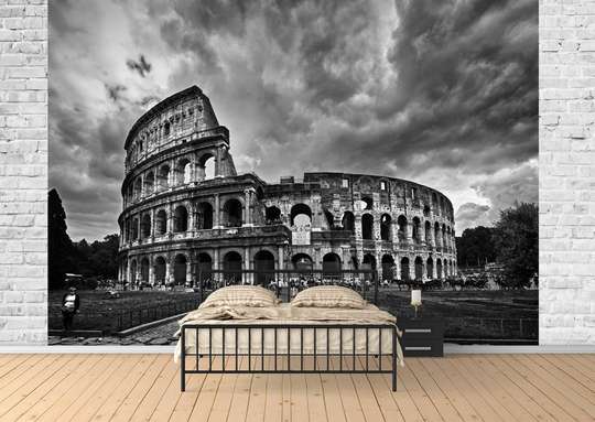 Wall Mural - Colosseum in black and white colors