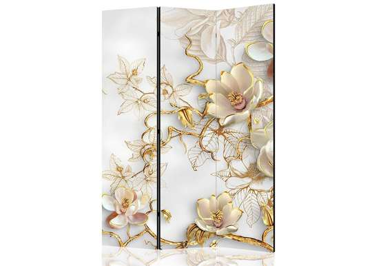 Screen - White flowers with golden branches, 7
