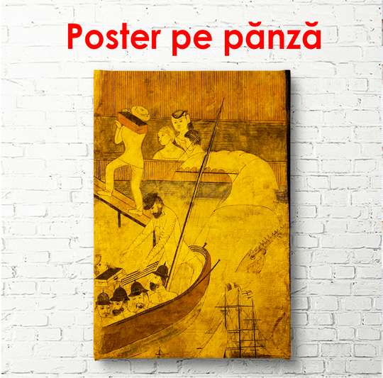 Постер - Картина прошлого, 60 x 90 см, Постер в раме