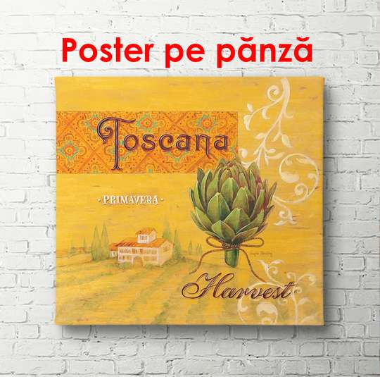 Постер - Тоскана, 100 x 100 см, Постер в раме