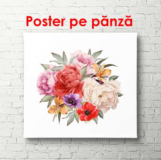 Poster - Floral Ensemble, 100 x 100 см, Framed poster