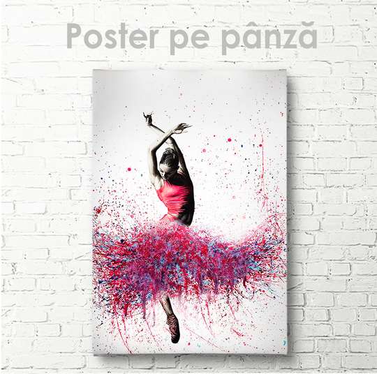Poster - Balerină abtractă, 30 x 60 см, Panza pe cadru