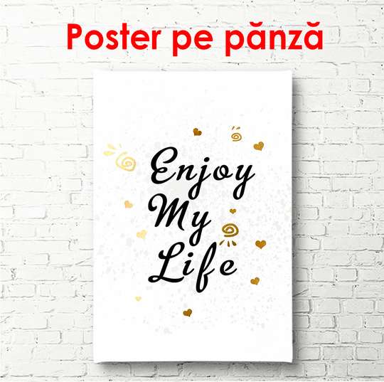 Poster - enjoy life, 60 x 90 см, Framed poster
