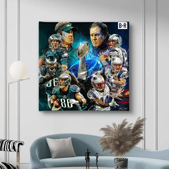 Poster - Baseball teams, 40 x 40 см, Canvas on frame, Sport