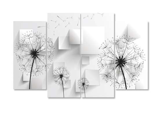 Modular picture, Abstract dandelions., 198 x 115