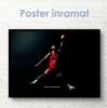 Poster - Michael Jordan throws a goal, 45 x 30 см, Canvas on frame
