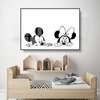 Poster - Mickey and Minnie Mouse, 90 x 60 см, Framed poster on glass