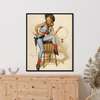 Poster - Marilyn Monroe în stil cowboy, 60 x 90 см, Poster inramat pe sticla, Persoane Celebre