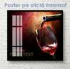 Постер - Красивое вино, 40 x 40 см, Холст на подрамнике, Еда и Напитки
