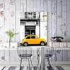 Poster - Retro car yellow color, 30 x 60 см, Canvas on frame, Transport