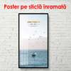 Poster - Boat in the ocean, 60 x 90 см, Framed poster, Nature