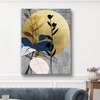 Poster - Leaves on the background of the golden sun, 30 x 45 см, Canvas on frame, Botanical