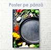 Poster - O gamă largă de ierburi și condimente, 45 x 90 см, Poster inramat pe sticla, Alimente și Băuturi