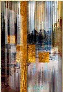 Poster - Luxurious abstract decorative painting, 60 x 90 см, Framed poster on glass, Abstract