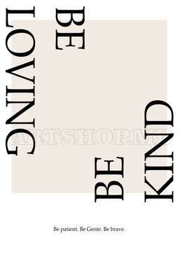 Poster - Be kind, 30 x 45 см, Canvas on frame, Quotes