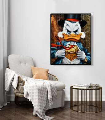 Poster, Donald Duck, 30 x 45 см, Canvas on frame