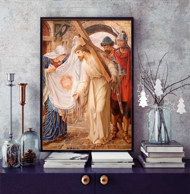 Poster - Road to death, 45 x 90 см, Framed poster on glass, Religion