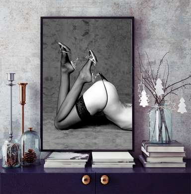 Poster - Domnișoara în colanți, 30 x 45 см, Panza pe cadru, Nude