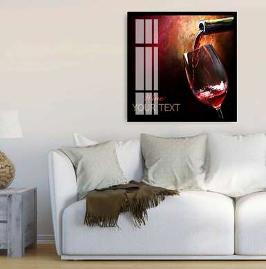 Poster - Vin frumos, 40 x 40 см, Panza pe cadru, Alimente și Băuturi