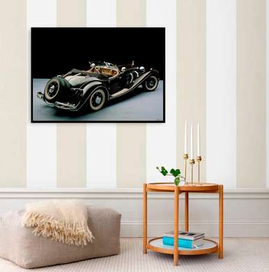 Poster - Mercedes retro, 90 x 60 см, Poster înrămat, Transport