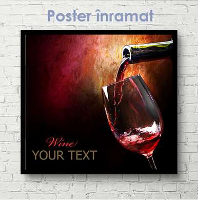 Poster - Vin frumos, 40 x 40 см, Panza pe cadru, Alimente și Băuturi