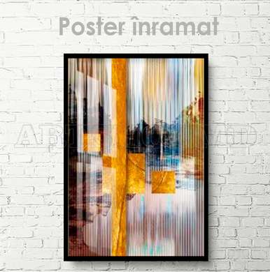 Poster - Pictură decorativă abstractă de lux, 60 x 90 см, Poster inramat pe sticla, Abstracție