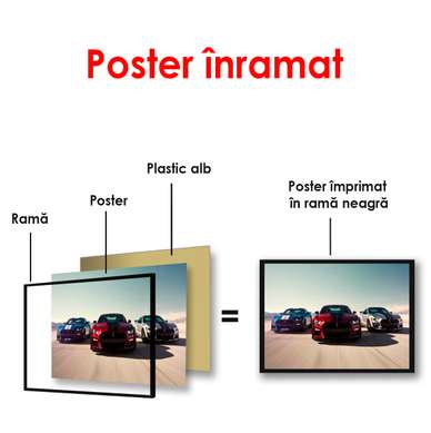 Poster - Car race, 90 x 45 см, Framed poster
