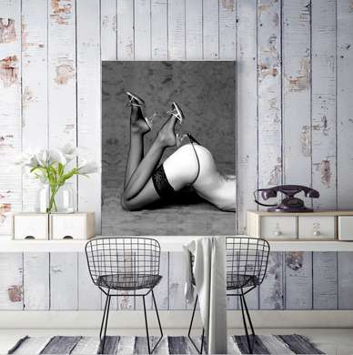 Poster - Domnișoara în colanți, 30 x 45 см, Panza pe cadru, Nude