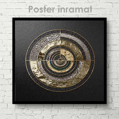 Poster - Cerc abstract, 100 x 100 см, Poster inramat pe sticla
