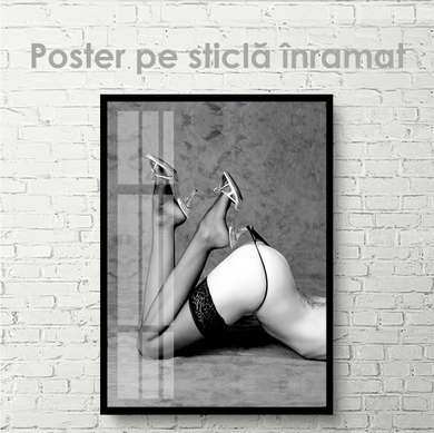 Poster - Beautiful silhouette, 30 x 45 см, Canvas on frame, Nude