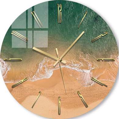 Glass clock - Sea, 40cm