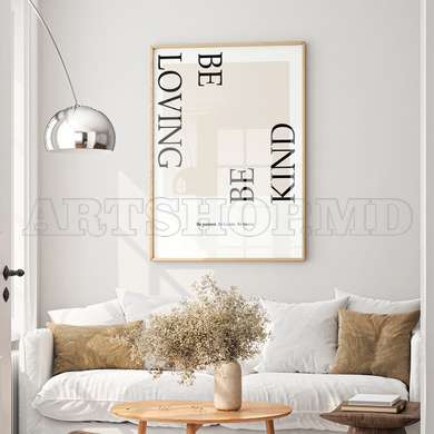 Poster - Be kind, 30 x 45 см, Canvas on frame, Quotes