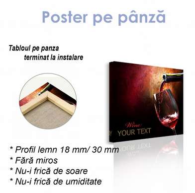 Poster - Beautiful wine, 40 x 40 см, Canvas on frame