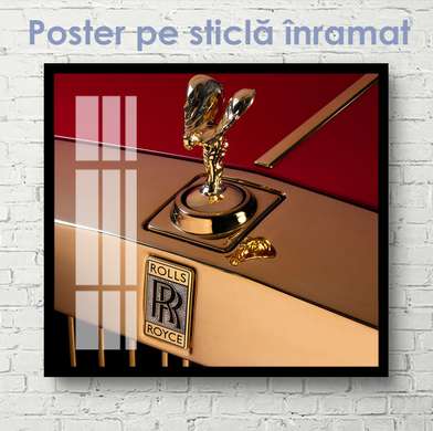 Постер - Ролс Ройс, 100 x 100 см, Постер на Стекле в раме