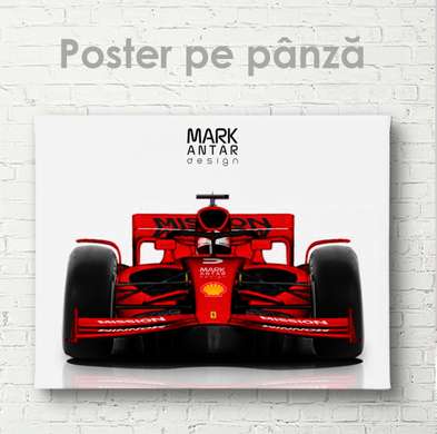 Постер - Красная формула 1, 45 x 30 см, Холст на подрамнике