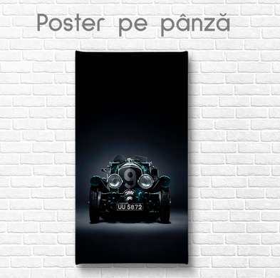 Poster - Mașină vintage, 45 x 90 см, Poster inramat pe sticla