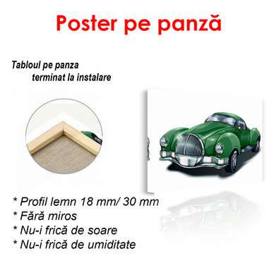 Poster - Mașină retro, 90 x 60 см, Poster înrămat