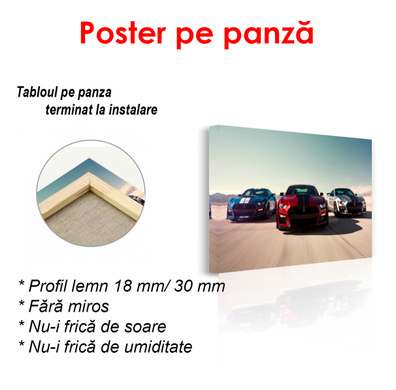 Poster - Car race, 90 x 45 см, Framed poster