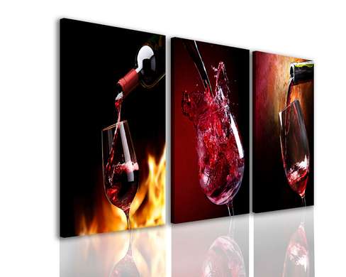 Модульная картина, Бокалы с вином