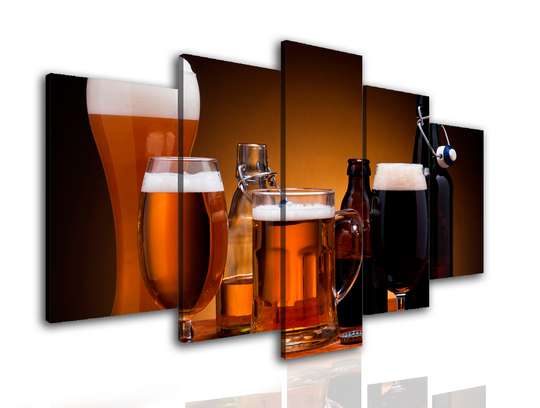 Modular picture, Beer glasses., 108 х 60
