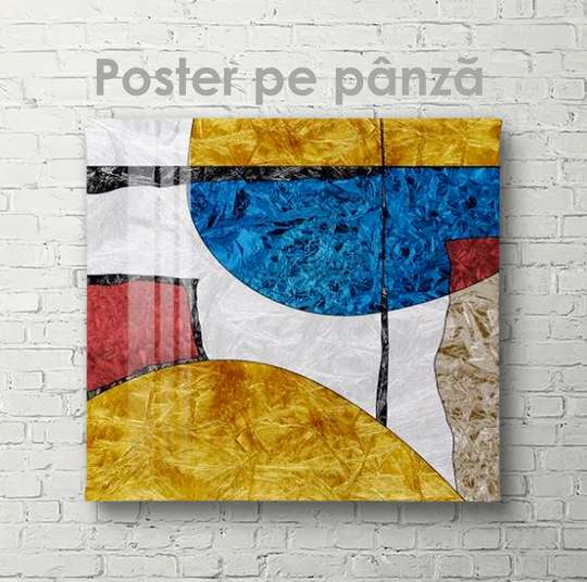 Постер - Современная яркая абстракция, 40 x 40 см, Холст на подрамнике, Абстракция