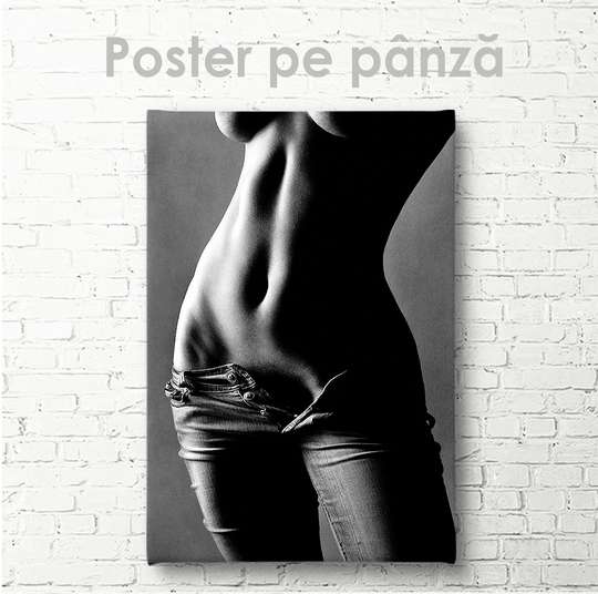 Poster - Feminine waist, 30 x 45 см, Canvas on frame
